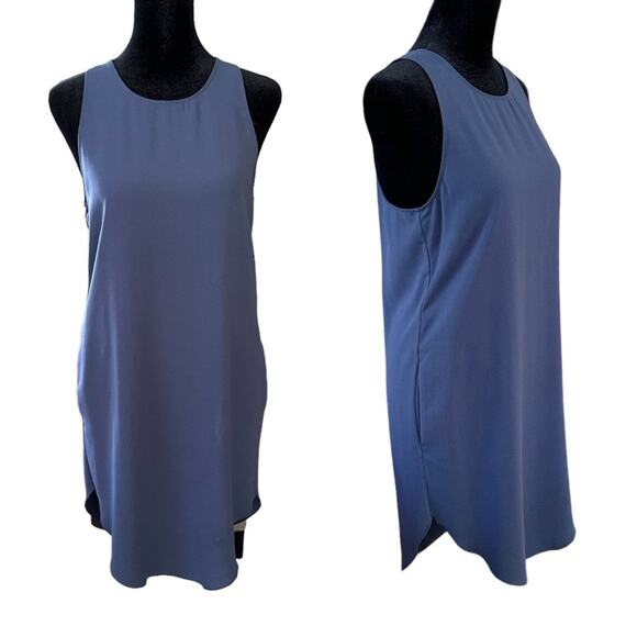 Wilfred Aritiza Sebatier Dress | Blue | Pockets Minimalist Spring Casual XS - Picture 1 of 12